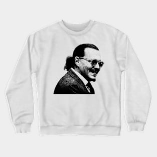 amber heard johnny depp Smile Black Crewneck Sweatshirt